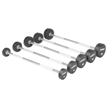 Set de barre droite de musculation avec poids (10 à 30kg)