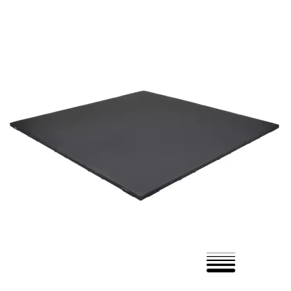 Basik Fitness HQ - Dalle caoutchouc amortissante pour salle de sport - 1 x 1m - 10, 15 et 20 mm