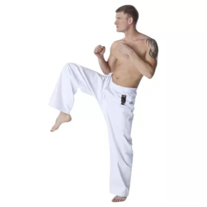 Pantalon de kickboxing blanc