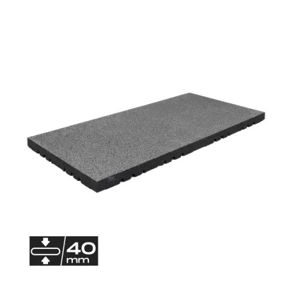 Impakt Connect Fitness PL4 - Dalle caoutchouc amortissante pour salle de sport - 0.5 x 1m - 40mm