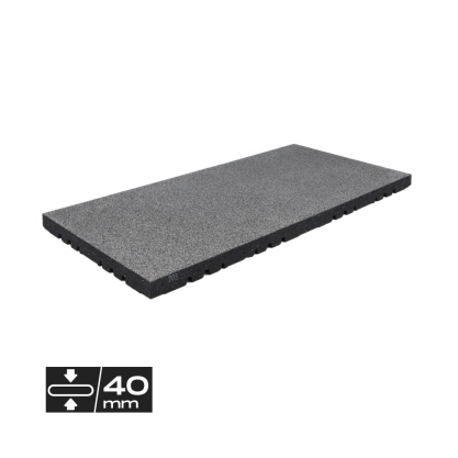 Impakt Connect Fitness PL4 - Stoßdämpfende Gummimatte für Fitnessstudio - 1 x 1 m - 40 mm