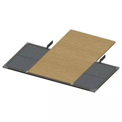 Gewichtheberplattform für Half-Rack 3 x 2,5 m aus Gummi und Holzeinlage (30 mm)