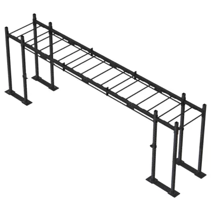 Affenbrücke mit Stationen für Kniebeugen