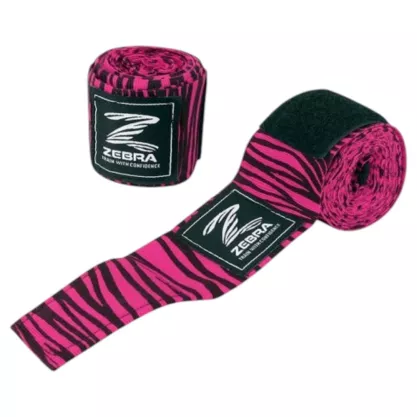 Bandes de Boxe 255cm Noir/Rose 