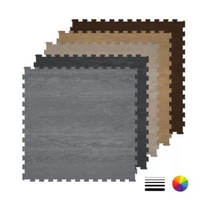 Fitness Pro Marble - Hochwertige Virgin-Kautschukplatte für Fitnessstudio - 1 x 1m - 5 et 7 mm