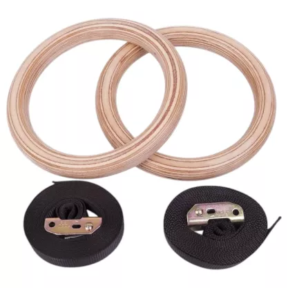 Anneaux de gymnastique en bois