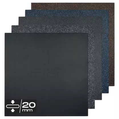 Impakt Connect Fitness MX2 - Dalle caoutchouc amortissante pour salle de sport - 1 x 1m - 20mm